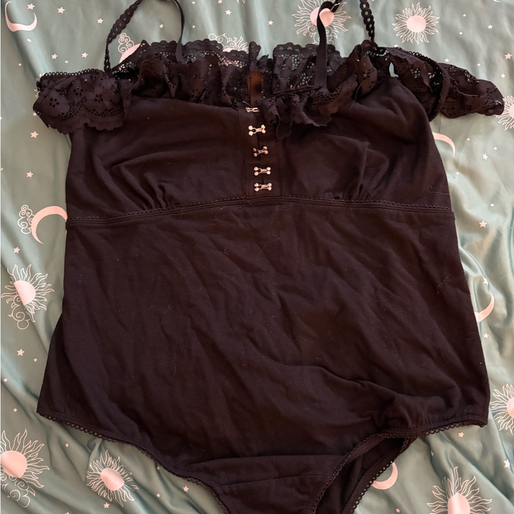 Torrid Black Lace Detail Bodysuit